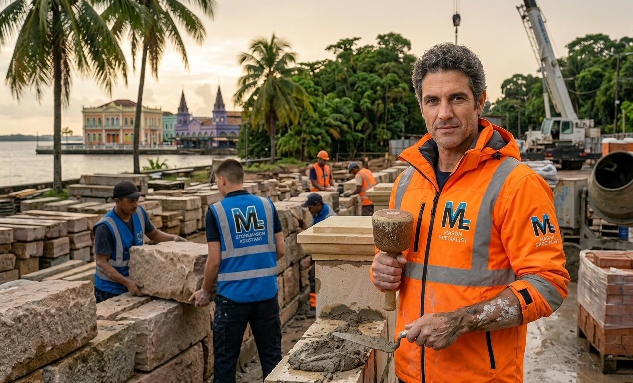 Equipe de construção em obra