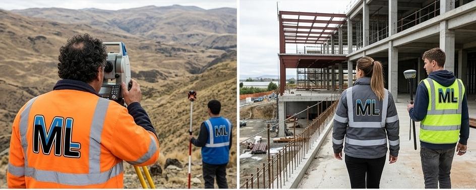 Profissionais de topografia e engenharia